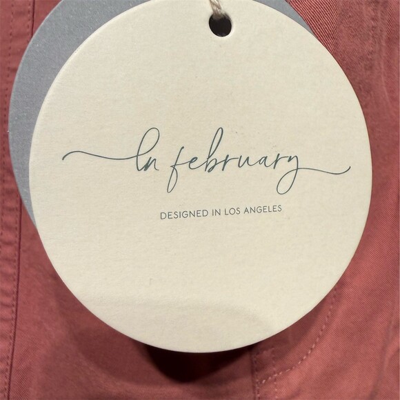 In February Womens Cargo Utility Pants mahogany Wide-Leg High Rise Size M 29"" - Picture 4 of 6